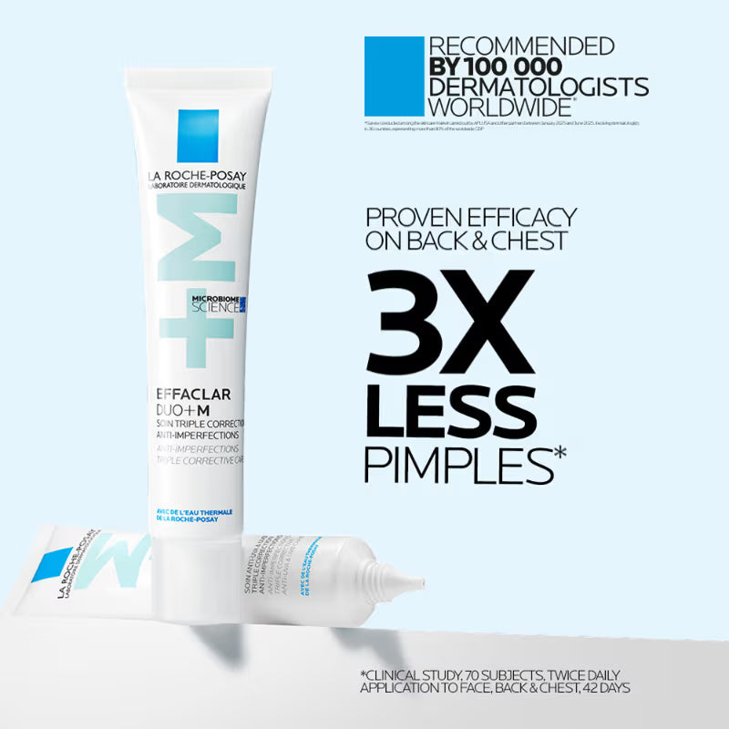 La Roche-Posay Effaclar Duo+M Gel with Salicylic acid, Anti-Acne Moisturiser for Acne-Prone Skin ( Pack of 2 )