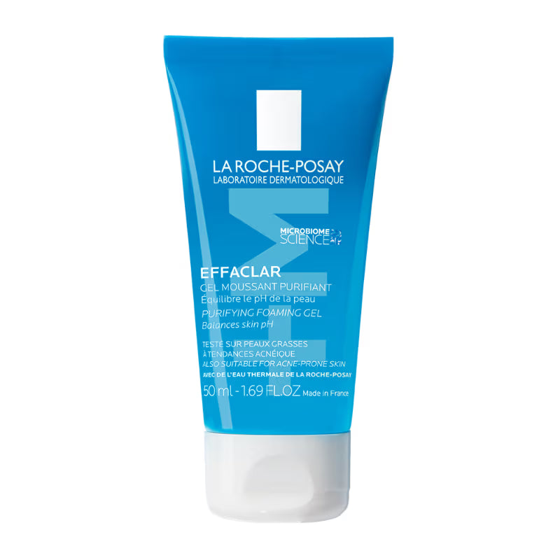 La Roche-Posay Effaclar Purifying Anti-Acne Gel Face wash, Gentle Cleanser for Oily, Acne Prone skin, 50 ml ( Pack of 2 )