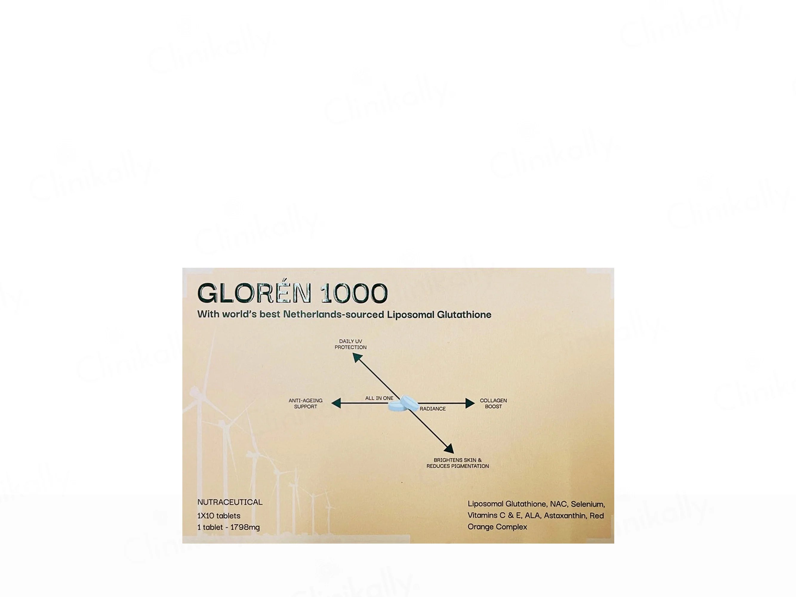 Diara Gloren 1000 Liposomal Glutathione Nutraceutical Tablet - Skiynse Dermatologique