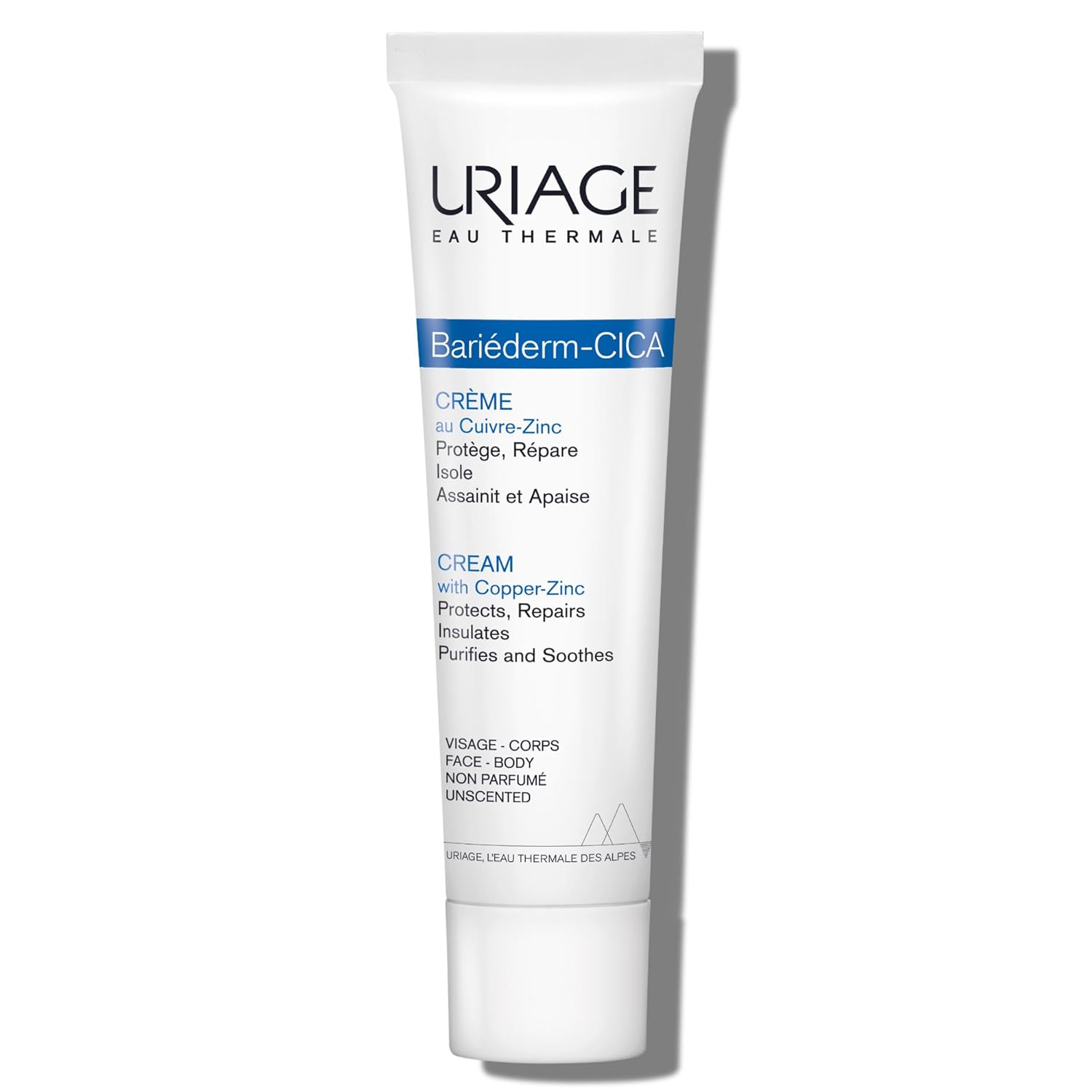 Uriage Bariederm-Cica Multi-Purpose Cream (Minors Cuts, Burns) Dermatological Healing Cream For Damaged Skin With COPPER-ZINC & D-PANTHENOL I Repairs Scars | For The Whole Family I Fragrance-Free|40ml
