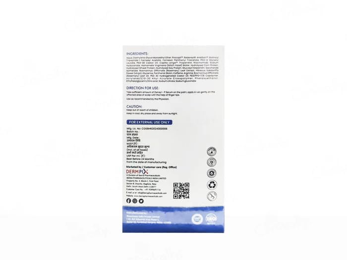 Densyl-P Advanced Hair Growth Serum | Fortified with Procapil | Redensyl | Anagain | Capilia Longa | For All Hair Types (50ml)