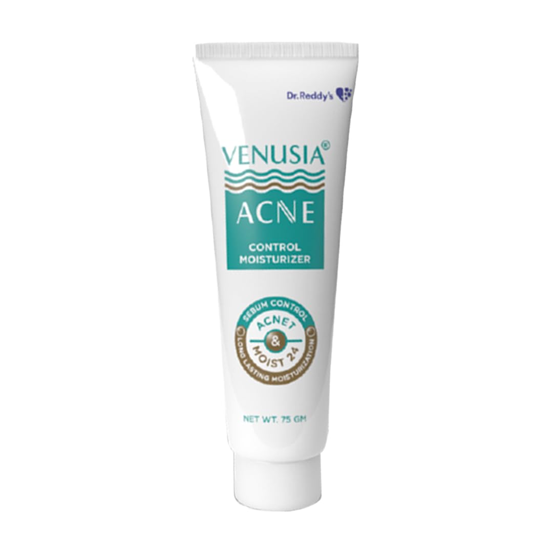 Venusia Acne Control Moisturizer | Pore Minimising & Hydrating | For Oily Skin | Lightens Scars, Reduces Visibility of Pores | Non-comedogenic | 75gm ( Pack of 2 )