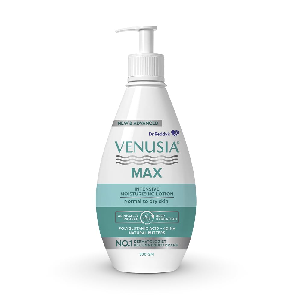 Venusia Max Intensive Moisturizing Lotion for Normal to Dry skin | Advanced formula with 4D Hyaluronic Acid , Cocoa Butter, Shea Butter, Aloe Butter, Mango Butter I Multi Layer & Deepest Hydration I Dermatologist Recommended