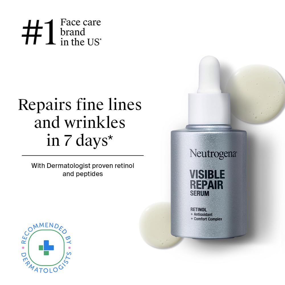 Neutrogena Visible Repair Retinol Serum Boosts Collagen for Anti-Ageing, Wrinkles & Fine Lines
