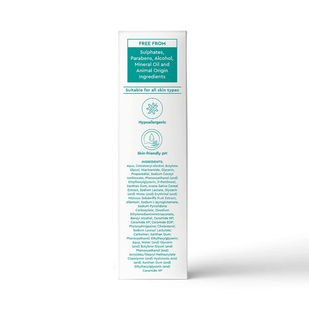 Venusia Hydrating & Barrier Protect Cleanser | With Ceramides, Hyaluronic Acid, Niacinamide, Pro-Vitamin B5 | For Normal, Dry, and Sensitive Skin | 125 ml | From the House of No.1 Dermatologist Recommended Moisturiser ( Pack of 2 )