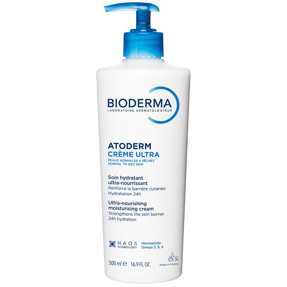 Bioderma Atoderm Creme Ultra-Nourishing - Moisturizer with Niacinamide | Boosts Hyaluronic Acid & Ceramides for Normal, Sensitive & Dry Skin for Face & Body