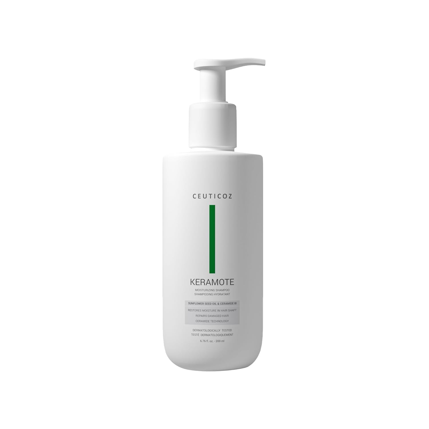 Ceuticoz Keramote Moisturizing Shampoo | For Dry & Frizzy Hair | Hydrates, repairs & softens | Fission Hair Moisture & Aloe Vera | All Hair Types | 200ml