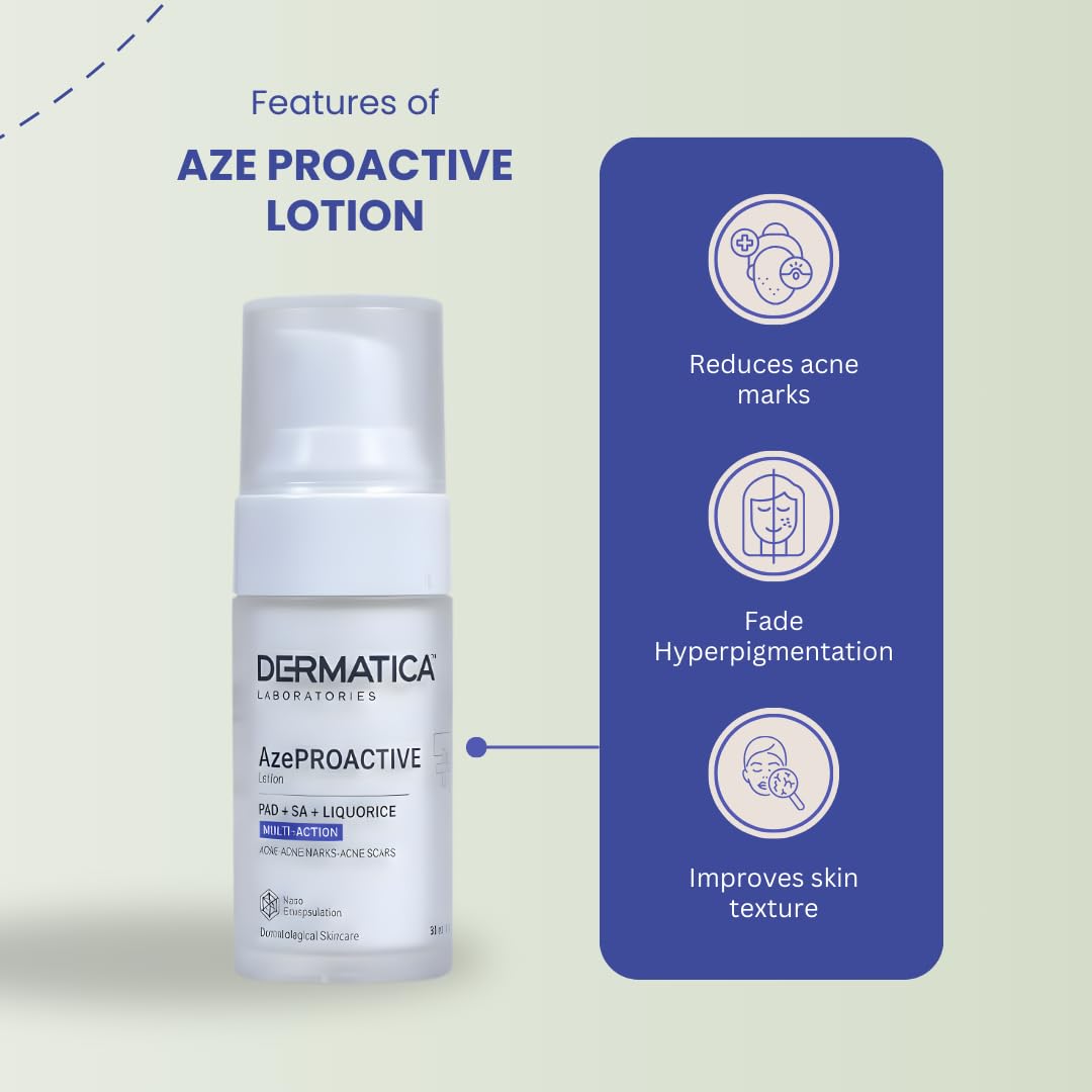 Dermatica Aze Proactive Lotion | For Acne, Acne marks And Acne scars | 30ml