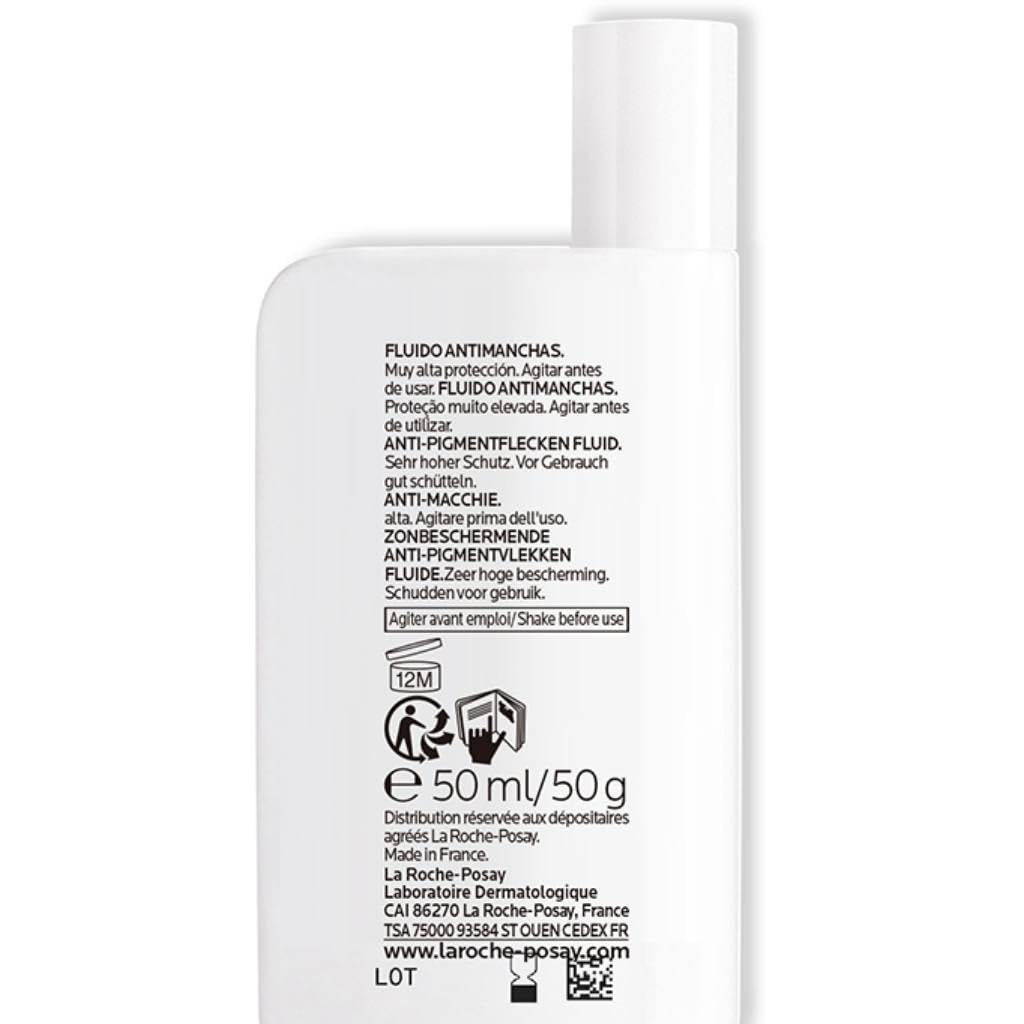 La Roche-Posay Anthelios Sunscreen UVMune Anti-Dark Spot Fluid SPF50 PA++++ Broad Spectrum| Anti-pigmentation Even Tone Sun Protection for Face with Melasyl, 50 ml