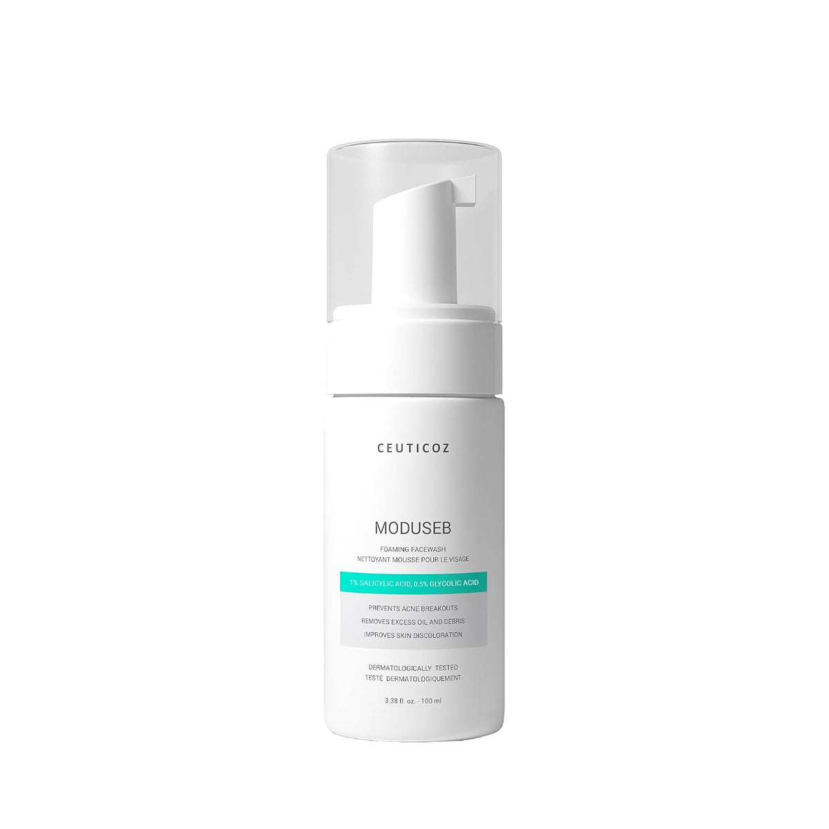 Ceuticoz Moduseb Foaming Facewash | Gentle Daily Exfoliation | 100ml