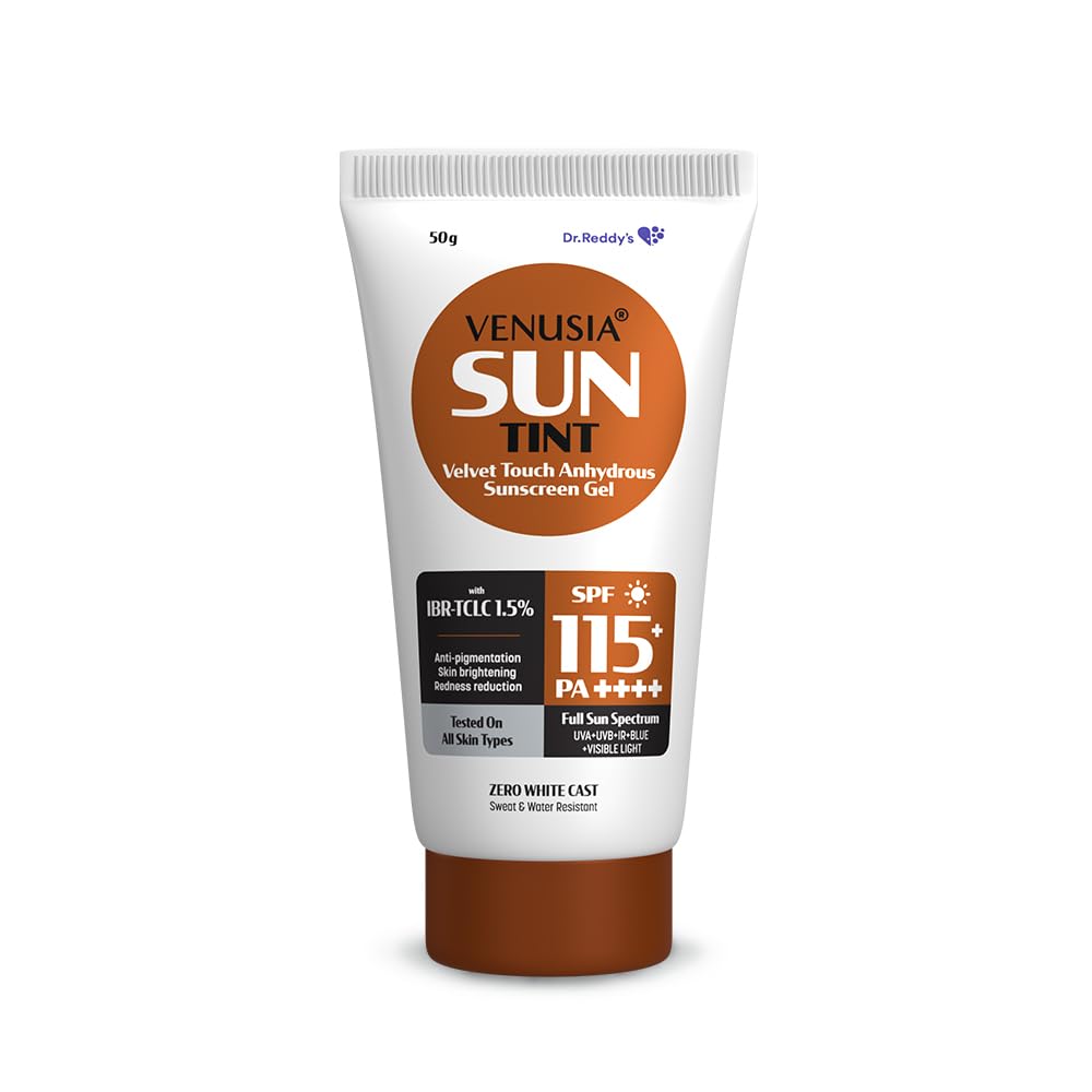 Venusia Sun Tint SPF 115 | First Sunscreen with the Highest SPF|Matte-finish|Full Spectrum 12-Hour Protection|Reduces Pigmentation|Zero White Cast|Hypoallergenic and Paraben-free|50g