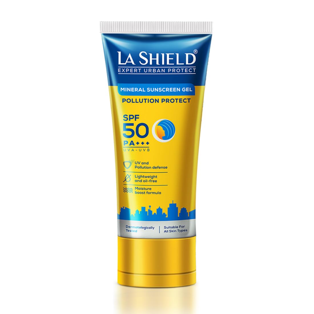 La Shield Expert Urban Protect Mineral Sports Sunscreen Gel SPF 50+ PA+++++ Mineral Sunscreen Gel | PA+++ | Lightweight & Oil free | Moisture boost formula | Water resistant| All Skin types |Dermatologist Tested | 50g