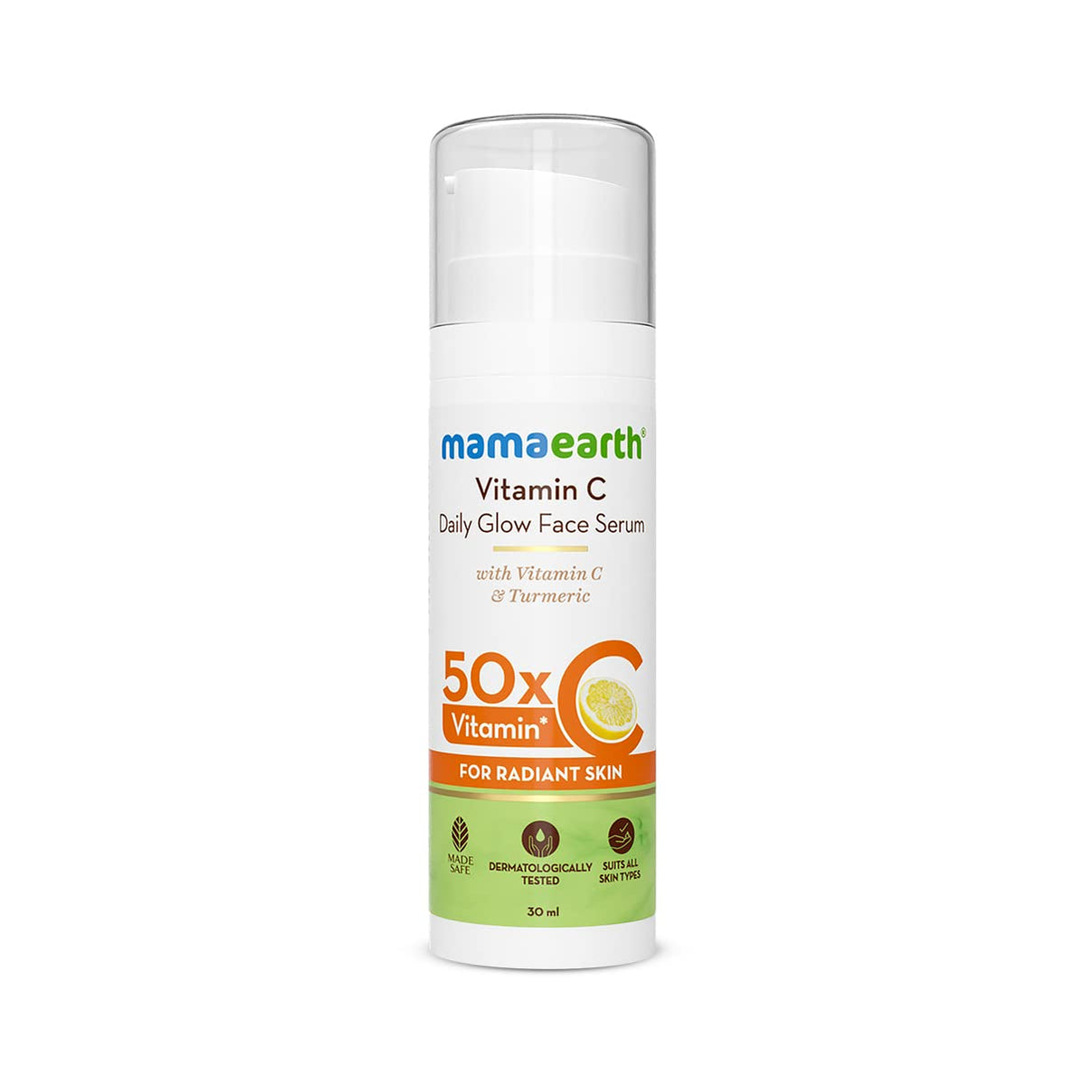 Mamaearth Vitamin C Daily Glow Face Serum for Men & Women - Vitamin C Serum for Glowing Skin, Oily Skin & Dark Spots, With 50x Vitamin C -30ml - Skiynse Dermatologique
