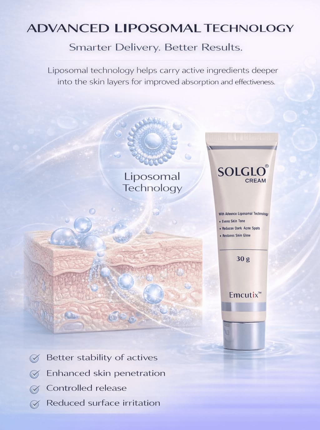 Solglo Demelanising Cream with Niacinamide, Kojic Acid, Mulberry & Licorice Extracts - Advanced Skin Brightening & Pigmentation Removal Formula, Reduces Dark Spots and Evens Skin Tone, 30 g ( Pack of 2 ) - Skiynse Dermatologique