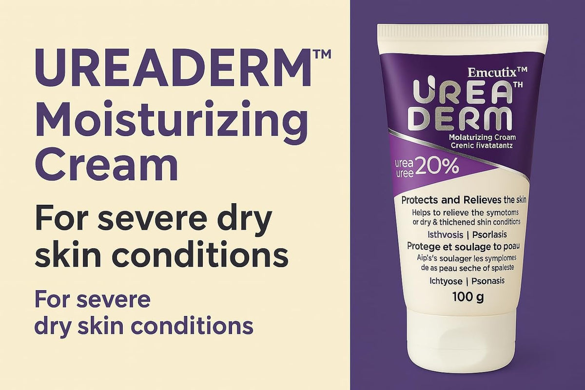 UreaDerm Moisturizing Cream with 20% Urea – 100g | Advanced Treatment for Dry, Thickened, and Scaly Skin | Helps Relieve Symptoms of Ichthyosis & Psoriasis | Skin Barrier Repair, made in Australia (Pack of 2 ) - Skiynse Dermatologique