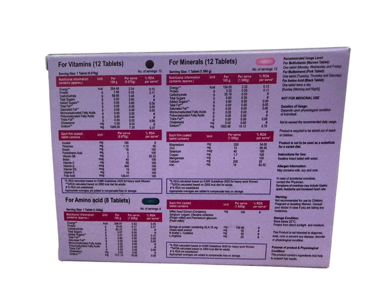 Renocia Diva Cyclical Therapy Tablets for Women | Nutraceutical with Grape Seed Extract, Amino Acids, Multivitamins & Multimineral | 32 Tablets (4 Weeks Supply) - Skiynse Dermatologique