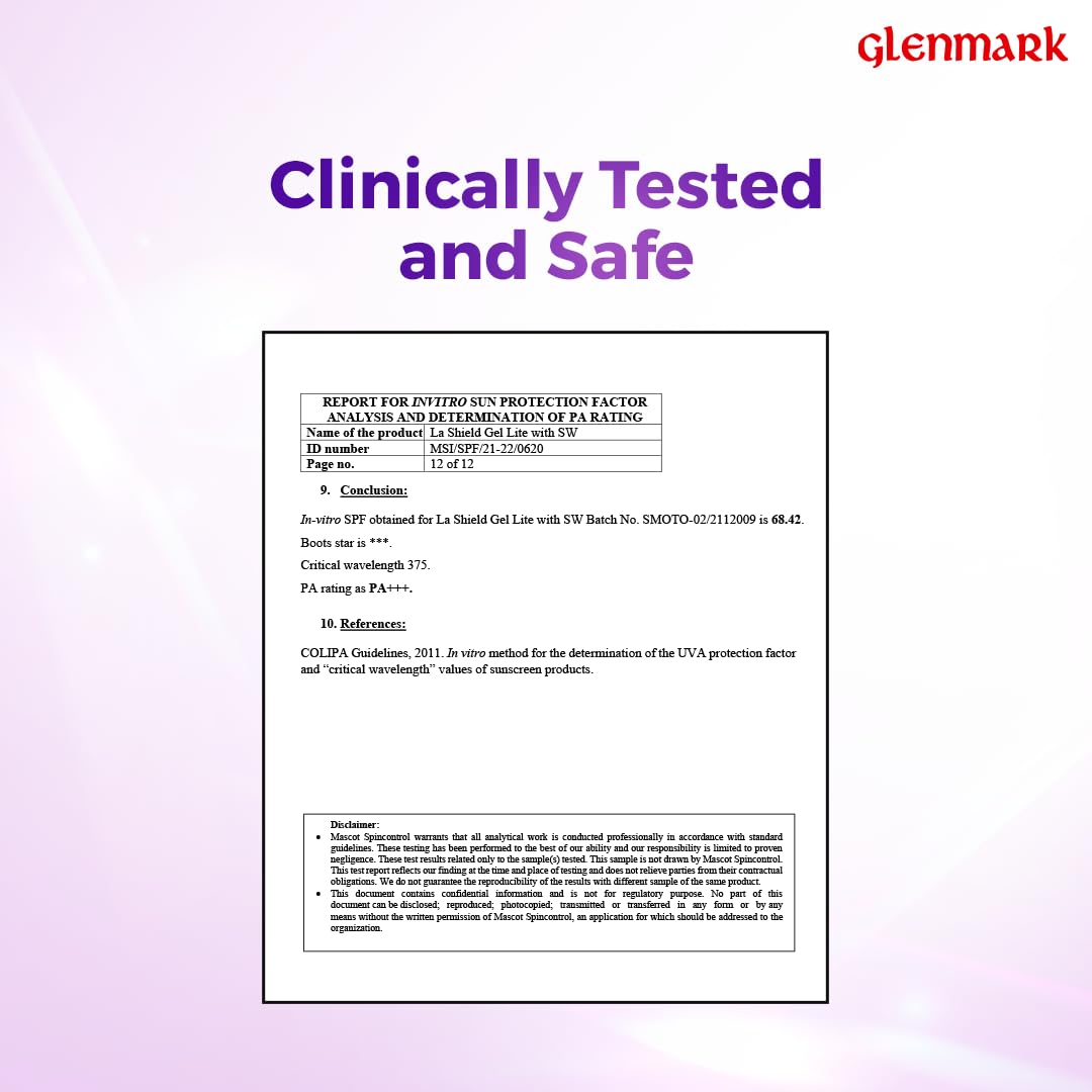 La Shield Lite SPF 50 PA+++ Mineral Sunscreen Gel | Skin brightening in 3 Weeks| No White cast | Broad spectrum | Oil-free | PA +++ | Dermatologist Prescribed | All Skin types | 50g