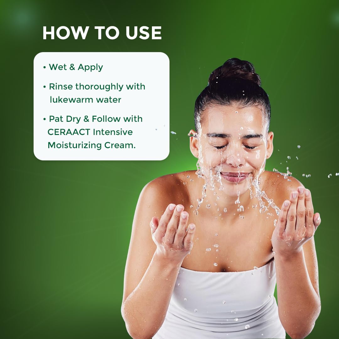Ceraact Gentle Hydrating Cleanser For Normal To Dry Skin - Vitamin E & Hyaluronic Acid | Fragrance-Free Cleanser |150 ml