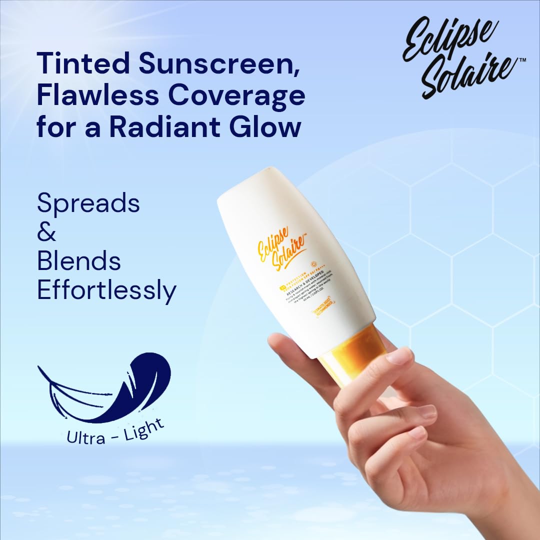 Eclipse Solaire Aqua Fusion Sunscreen SPF50 | 5X Protection with SPF 50 PA+++ | Infused with Himalayan Spring Water | Non-Greasy, For All Skin Types – 60ml ( Pack of 2 ) - Skiynse Dermatologique