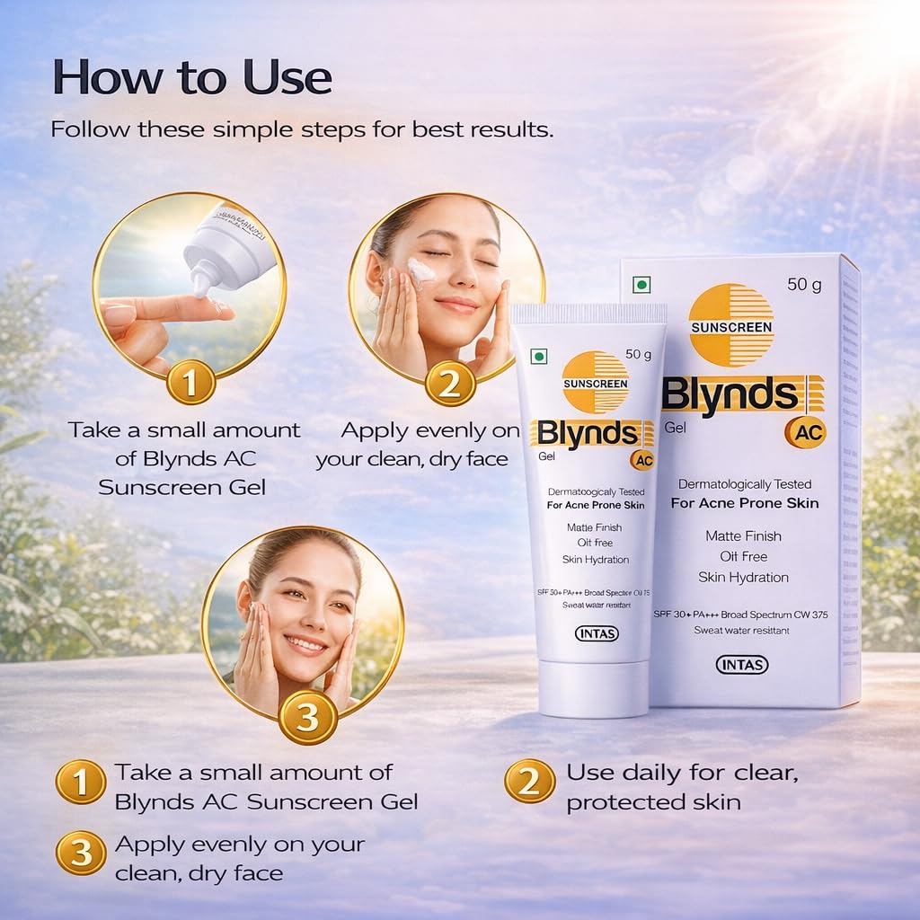 Blynds AC Sunscreen Gel SPF 30+ PA+++ 50g ( Pack of 2 )