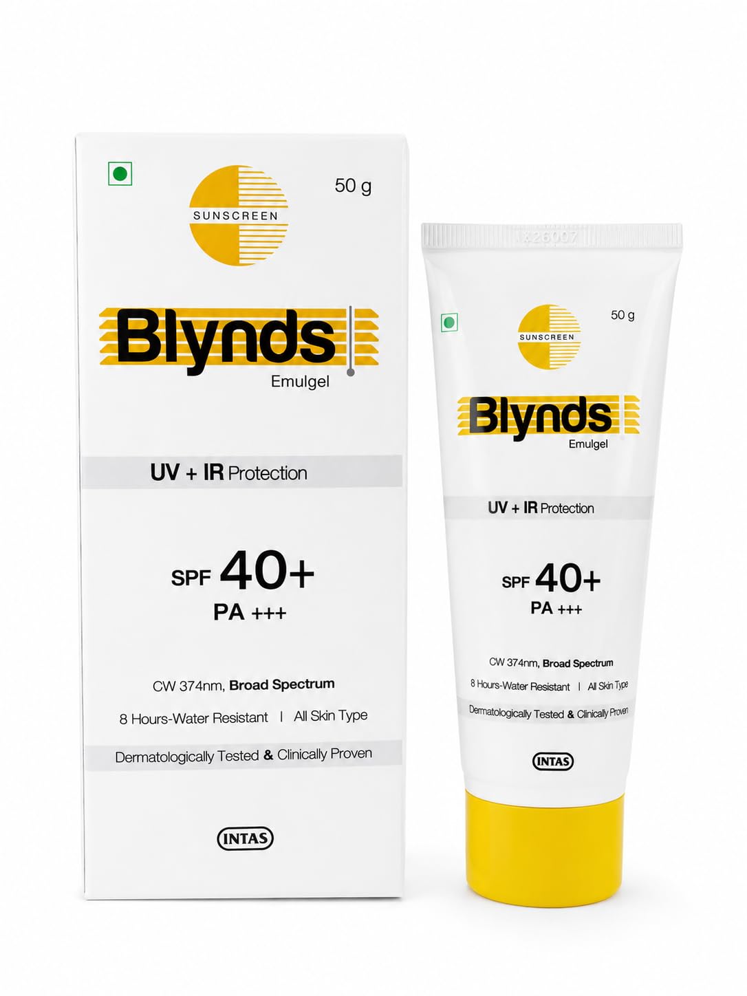Blynds Emulgel Sunscreen SPF 40+ PA+++ 50g ( Pack of 2 )