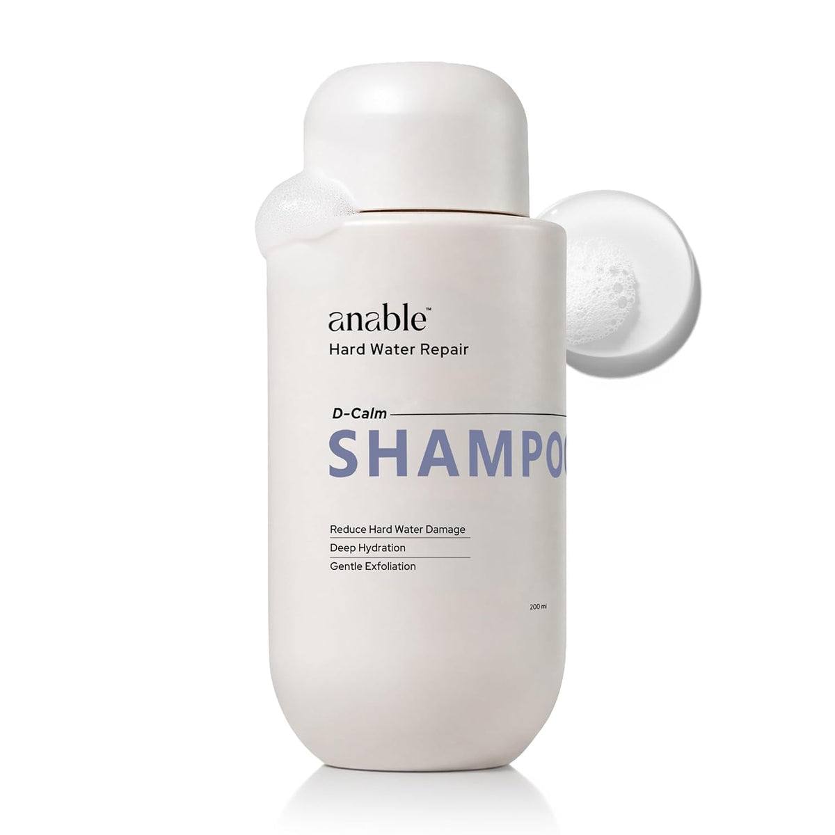 Anable D-Calm Hard Water Repair Shampoo – 200ml | Reduces Hard Water Damage | Deep Hydration | Gently Exfoliates | Increases Shine & Softness | Reduces Buildup | All Hair Types