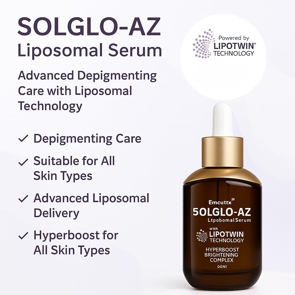 Solglo-AZ Liposomal Serum | Depigmenting & Brightening Face Serum | Hyperboost Brightening Complex | For All Skin Types | 30 ml - Skiynse Dermatologique