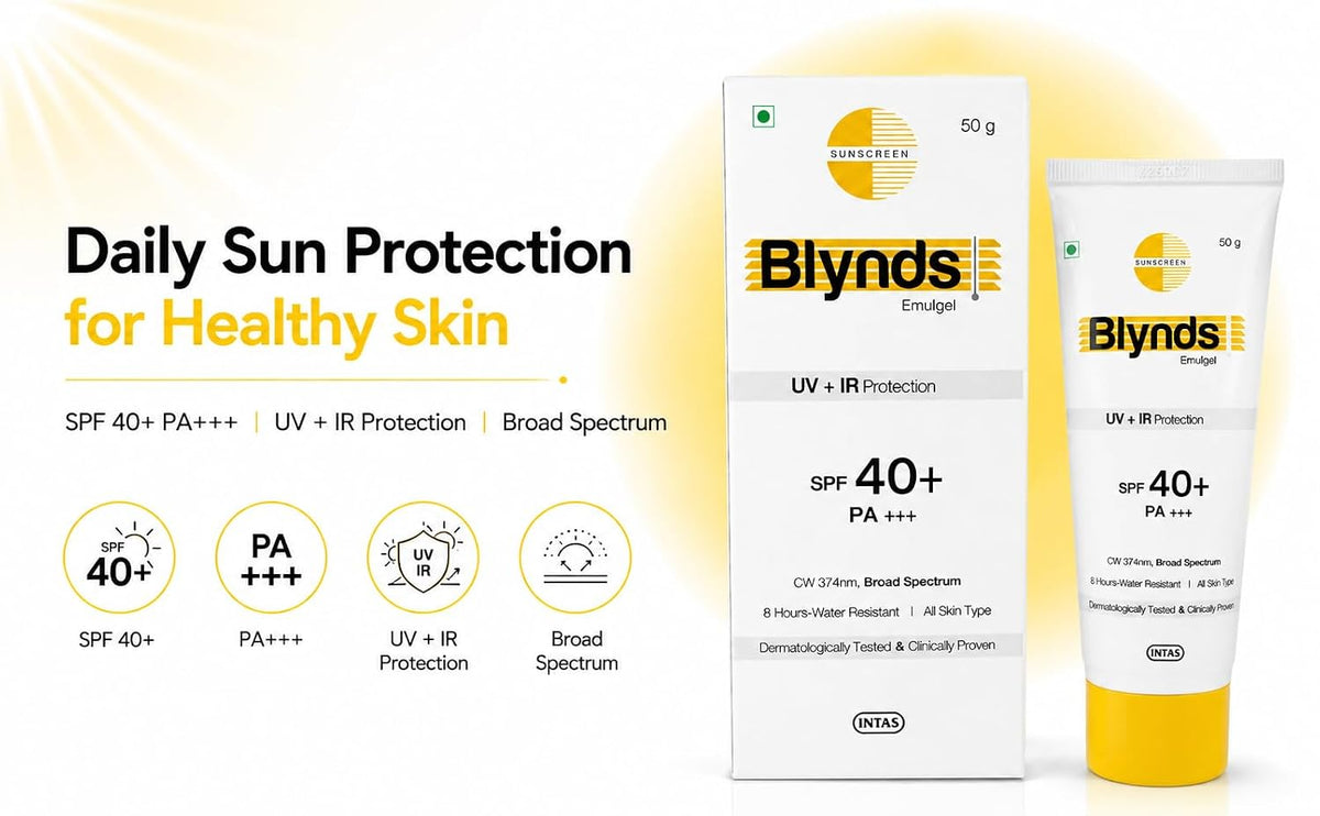 Blynds Emulgel Sunscreen SPF 40+ PA+++ 50g ( Pack of 2 )