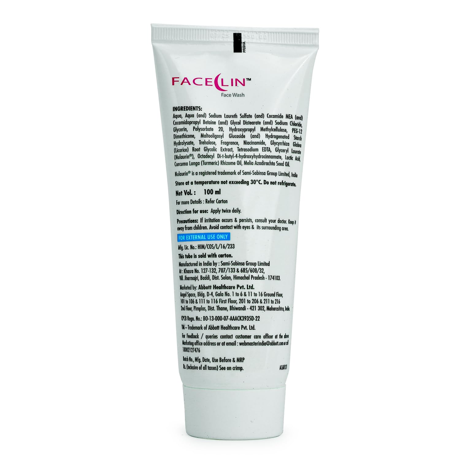 Faceclin Face Wash 100ml ( Pack of 2 )