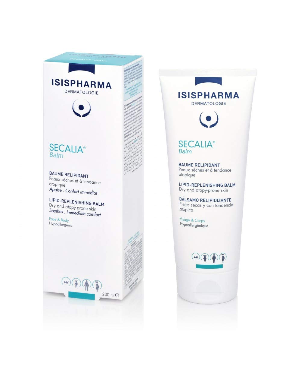 Isispharma Secalia Soothing Lipid-Restoring Balm for Atopy-Prone & Sensitive Skin, Repairs Skin Barrier and Reduces Itching | Hypoallergenic & Non-Comedogenic | 200ml