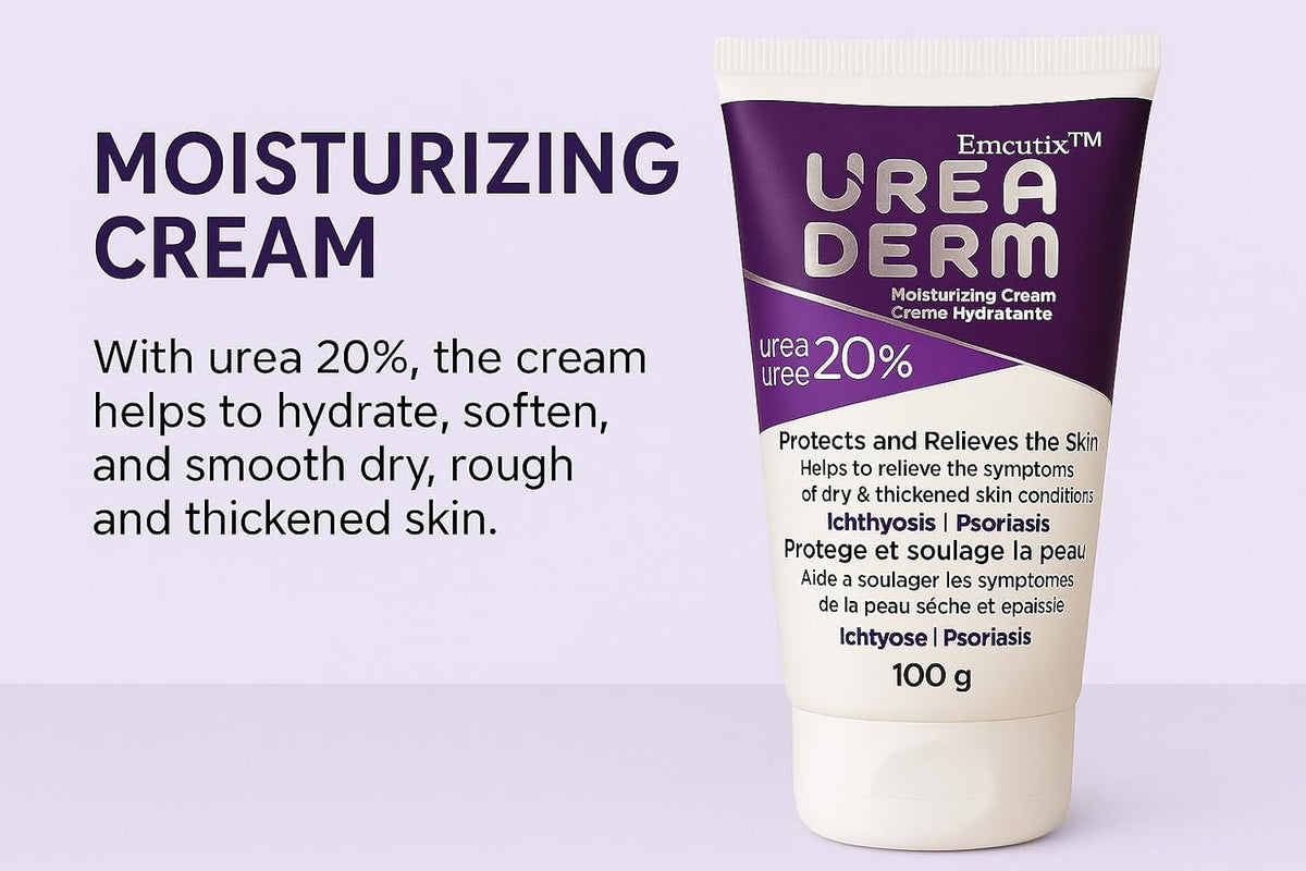 UreaDerm Moisturizing Cream with 20% Urea – 100g | Advanced Treatment for Dry, Thickened, and Scaly Skin | Helps Relieve Symptoms of Ichthyosis & Psoriasis | Skin Barrier Repair, made in Australia (Pack of 2 ) - Skiynse Dermatologique