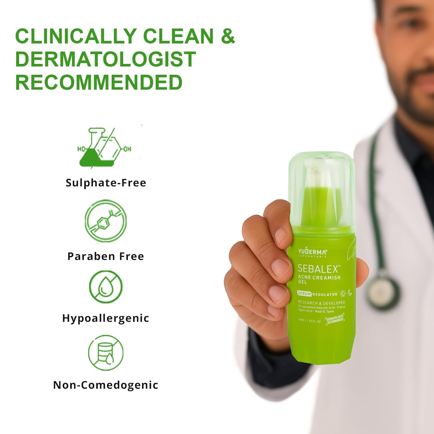 Sebalex Acne Creamish Sebum Regulator Gel, 40 ml - Skiynse Dermatologique
