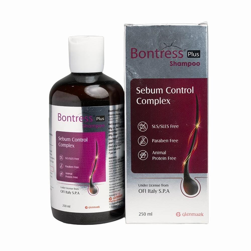 Bontress Plus Hair Revitalising Shampoo 250 ml | Enriched With Caffeine, Vitamins & Ginkgo Biloba | Anti Hair Loss Shampoo | Hair Growth With Thicker Hair | Control Complex | Paraben And Sls Free