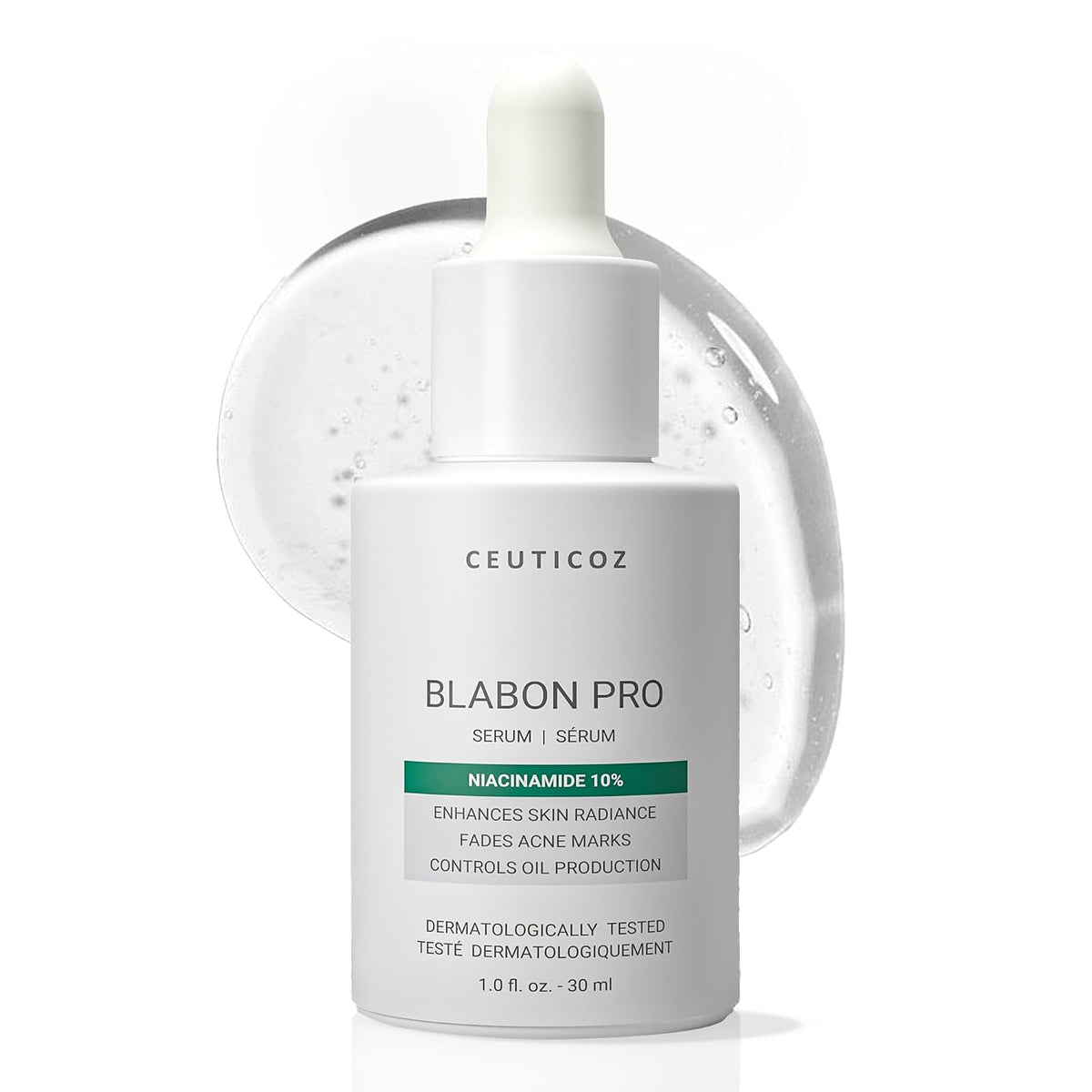 Ceuticoz Blabon PRO Serum | For Acne, Sebum & Pigmentation | Refines pores & evens skin tone | 10% Niacinamide & Ectoin | All Skin Types | 30ml