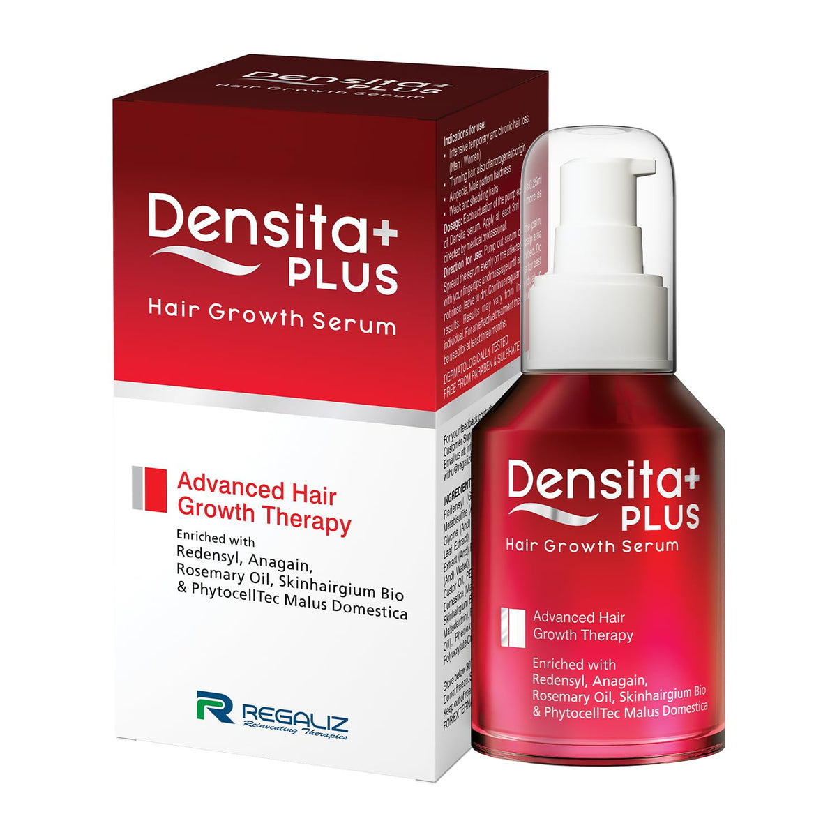 Densita Plus Hair Growth Serum | With Redensyl, Anagain & Rosemary Oil | Helps Reduce Hair Fall, Strengthens Hair & Supports Healthy Growth | 60 ml - Skiynse Dermatologique