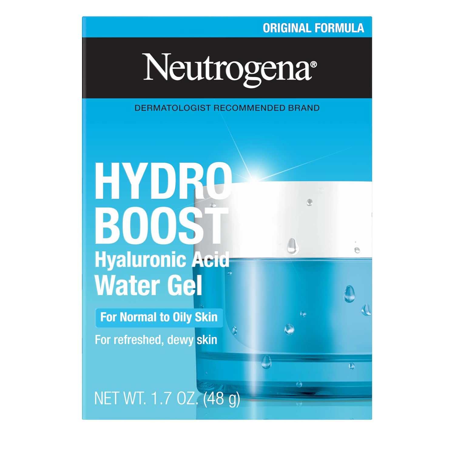 Neutrogena Hydro Boost Hyaluronic Acid Hydrating Water Gel Daily Face Moisturizer For Dry Skin, Oil & Fragrance-Free, Non-Comedogenic & Non Dye Face Lotion