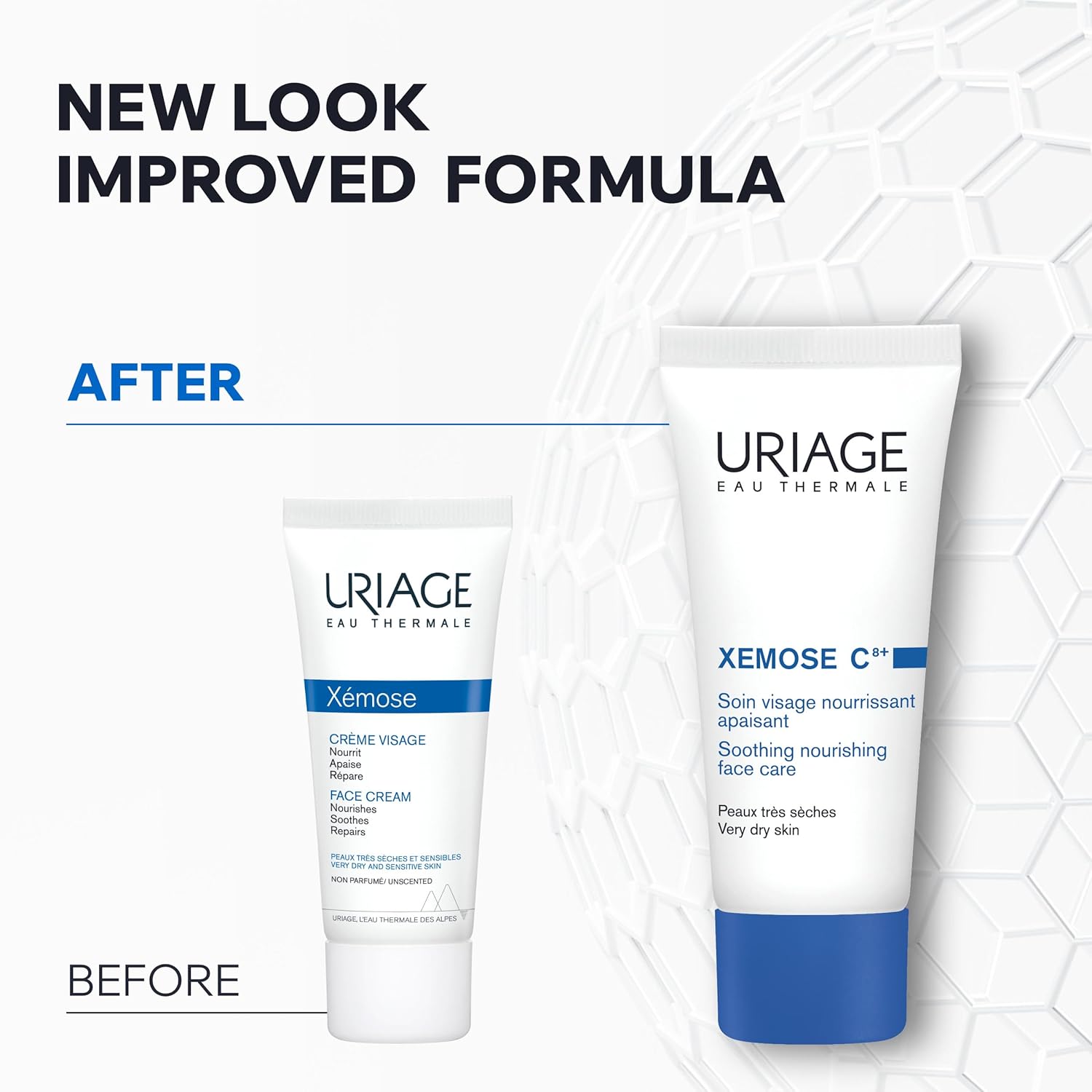 Uriage Xemose Soothing Face Cream For Dry Skin, Prone To Atopic Eczema With Shea Butter 10% Dermat Recommeded|24H Hydration, Nourishes, Soothes & Protects|Non-Sticky, |Fragrance-Free|Non-Comedogenic