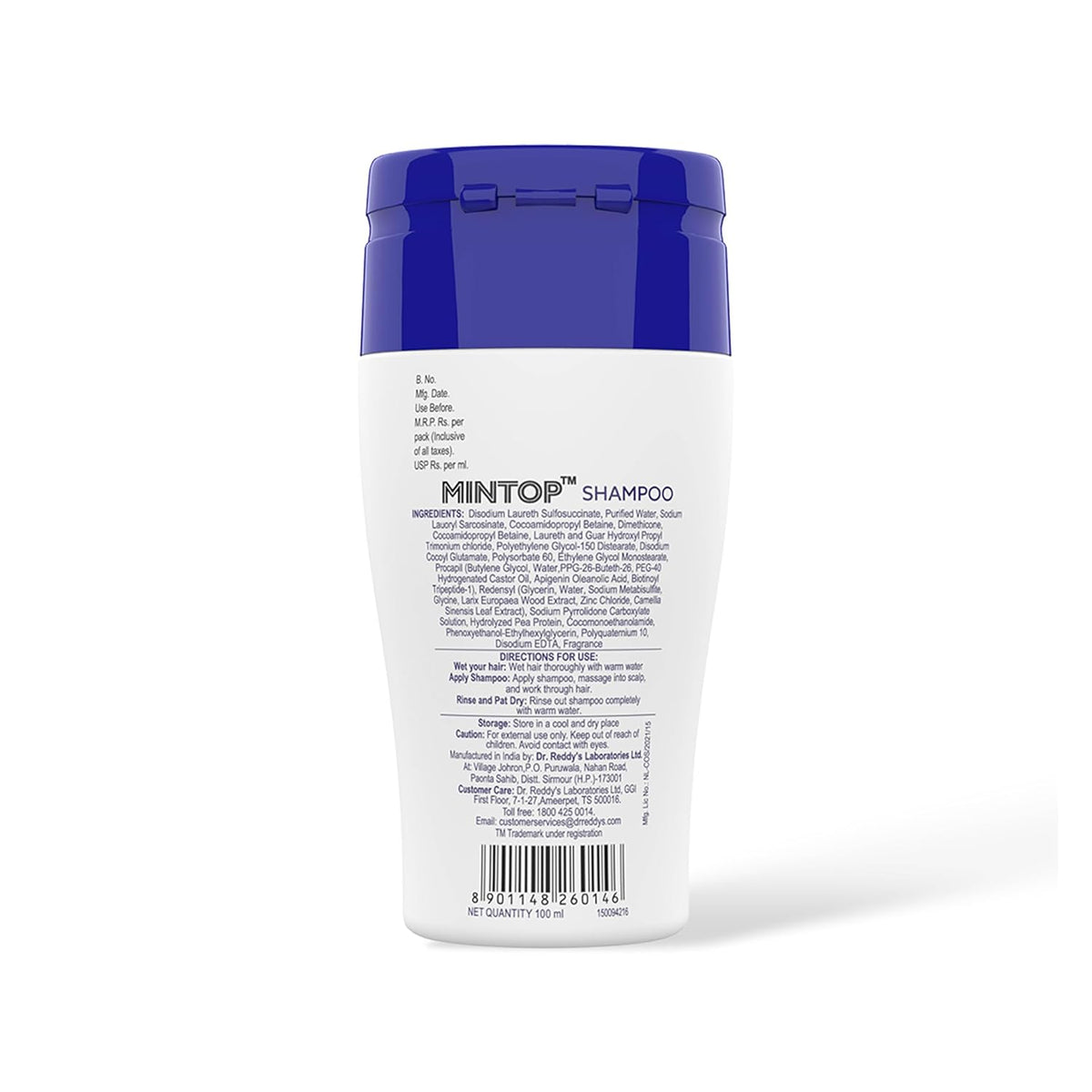 Mintop Pro Shampoo For Hair Fall Control | Fortified With Procapil And Redensyl | Helps Increase Hair Shine Softness | Sulphate Free | Helps Strengthen Hair Roots 100 ml - Skiynse Dermatologique