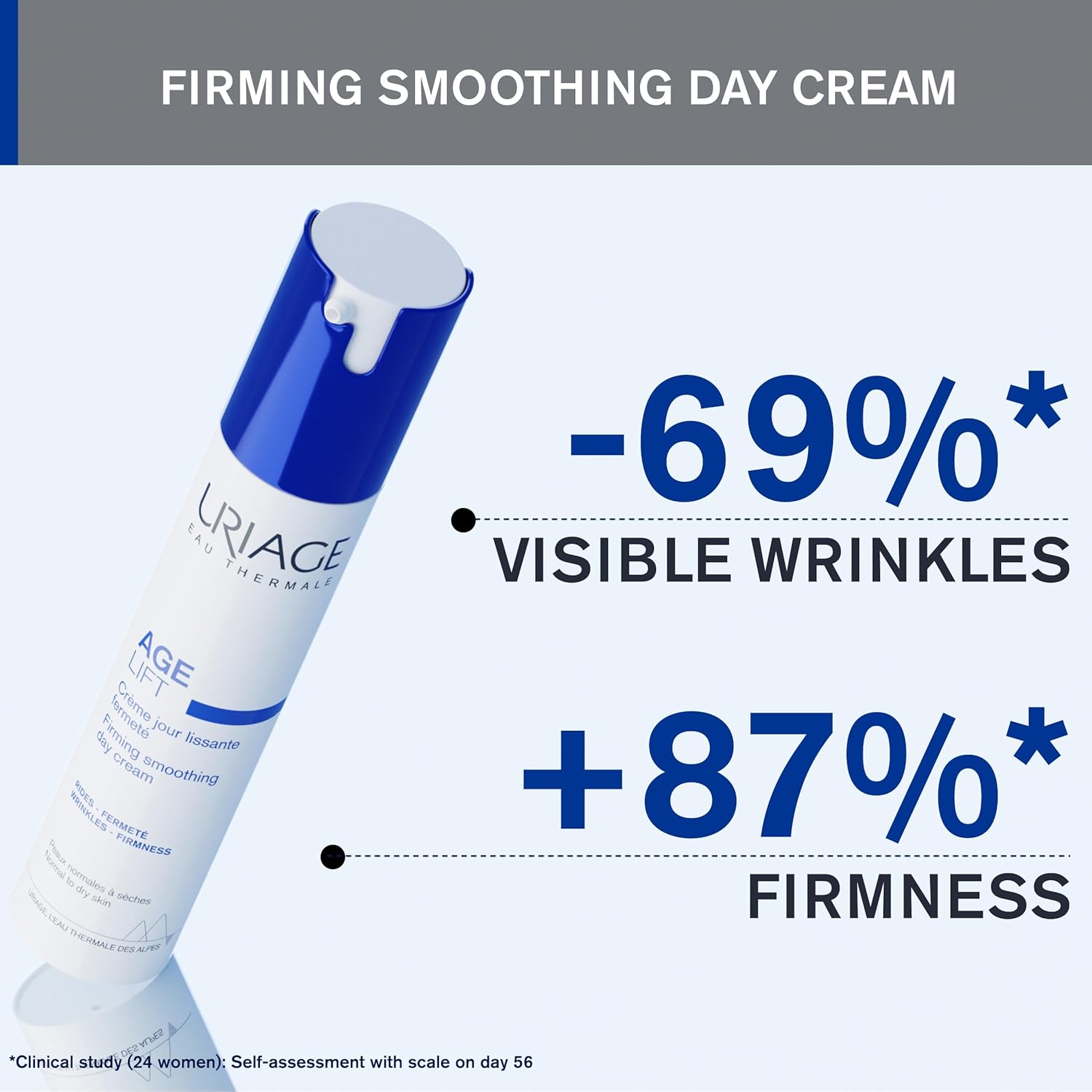 Uriage Age Lift Anti-Aging Cream With Retinol, Hyaluronic Acid & Shea Butter, 3X Less Visible Wrinkles, 3X Increased Firmness, Firming Velvet Cream, Normal To Dry Skin, Even Sensitive