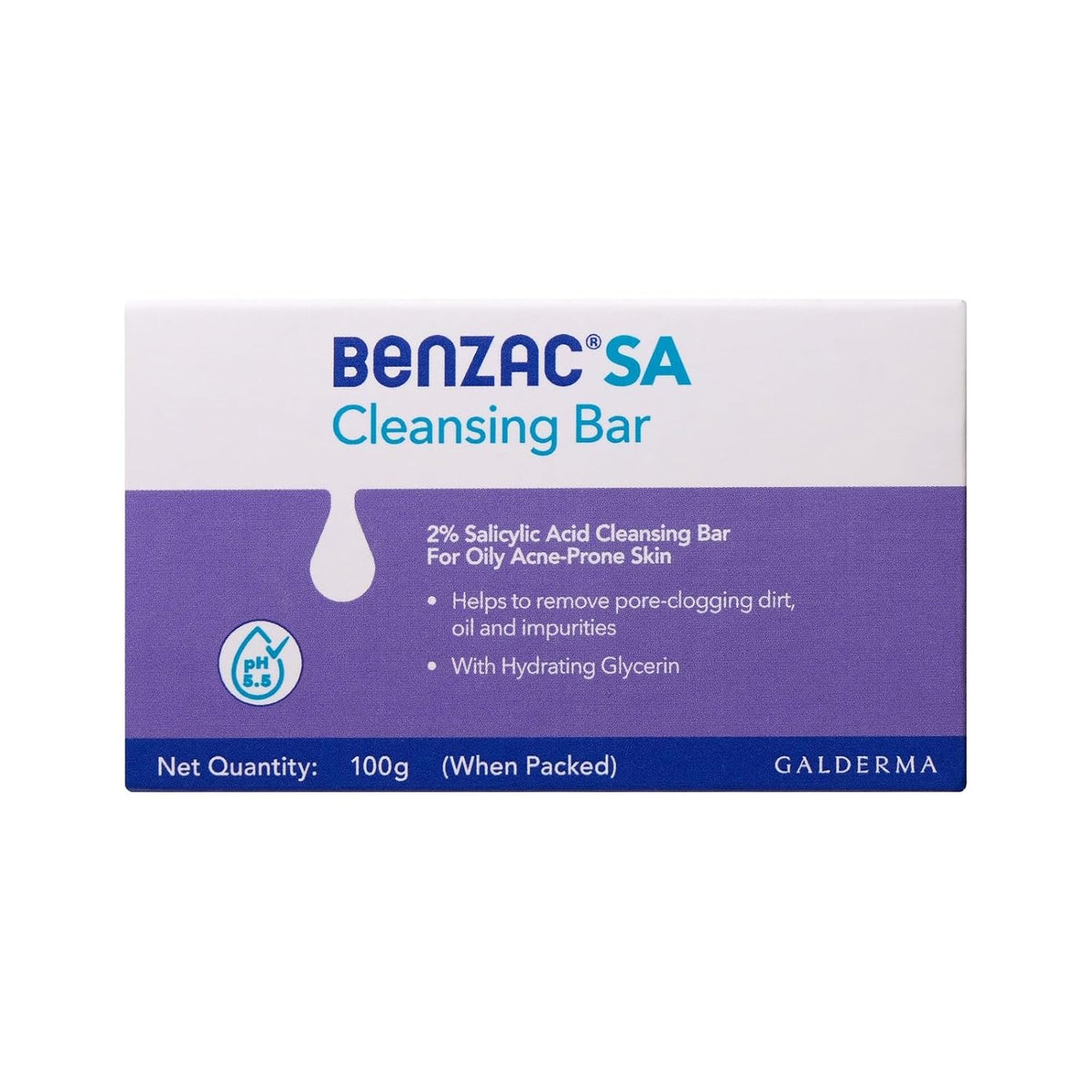 Benzac SA 2% Salicylic Acid Cleansing Bar 100g ( Pack of 2 )