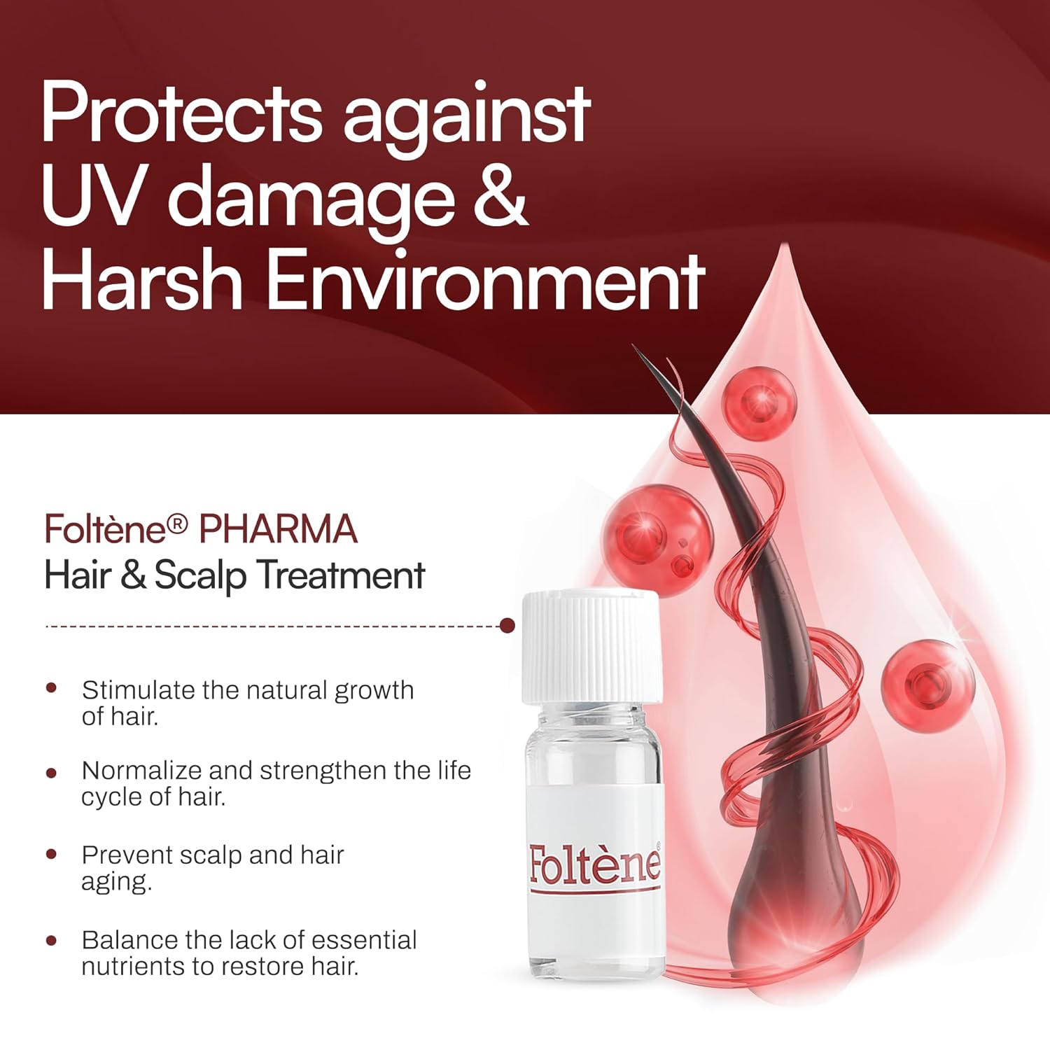 Foltene Hair & Scalp Treatment for Men Anti Hair Loss Formula with Tricalgoxyl & Essential Nutrients Strengthens Roots, Reduces Hair Fall, Promotes Thicker Hair