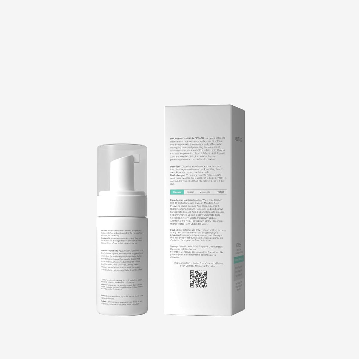Ceuticoz Moduseb Foaming Facewash | Gentle Daily Exfoliation | 100ml