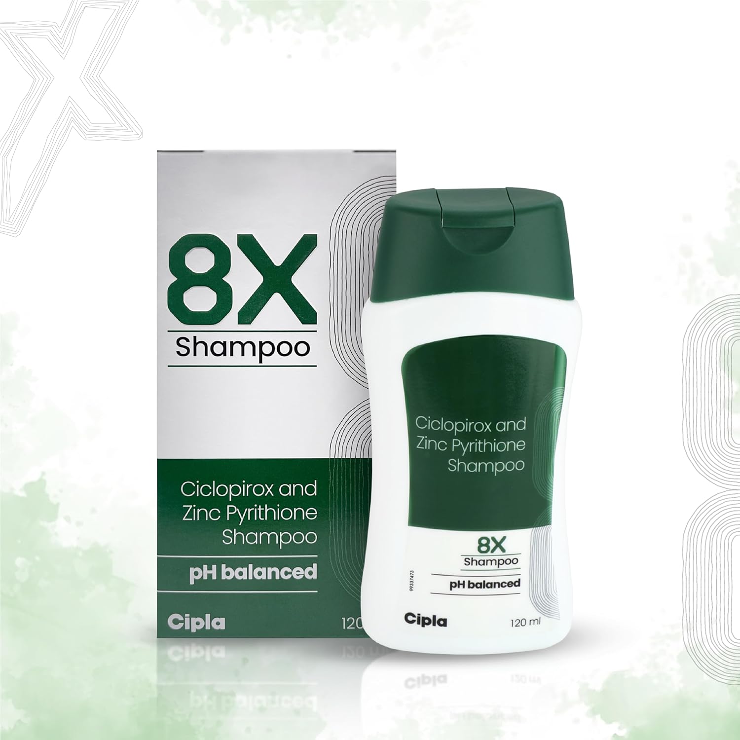 8X Shampoo with Ciclopirox and Zinc Pyrithione, 120g
