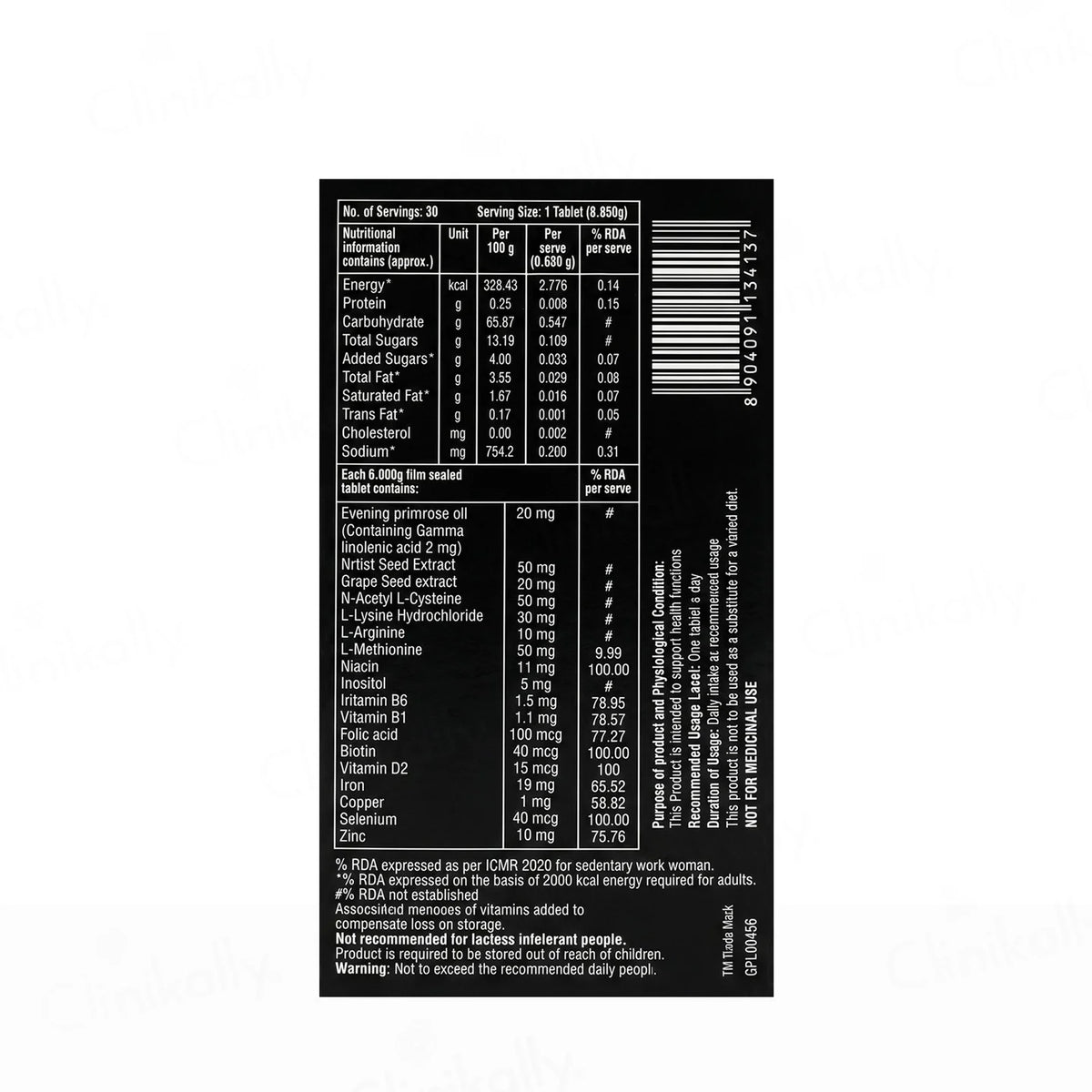 Hair 4U VM Hair Health & Growth Tablet