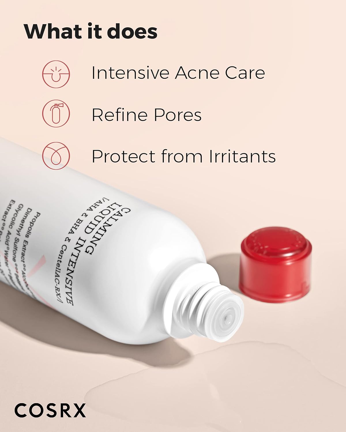 AC Collection Acne Calming Liquid Intensive, 4.22 fl.oz / 125ml | AHA BHA Toner for Acne Prone Skin | Gentle Exfoliating Toner for Clear Skin | Free from Animal Testing and Parabens