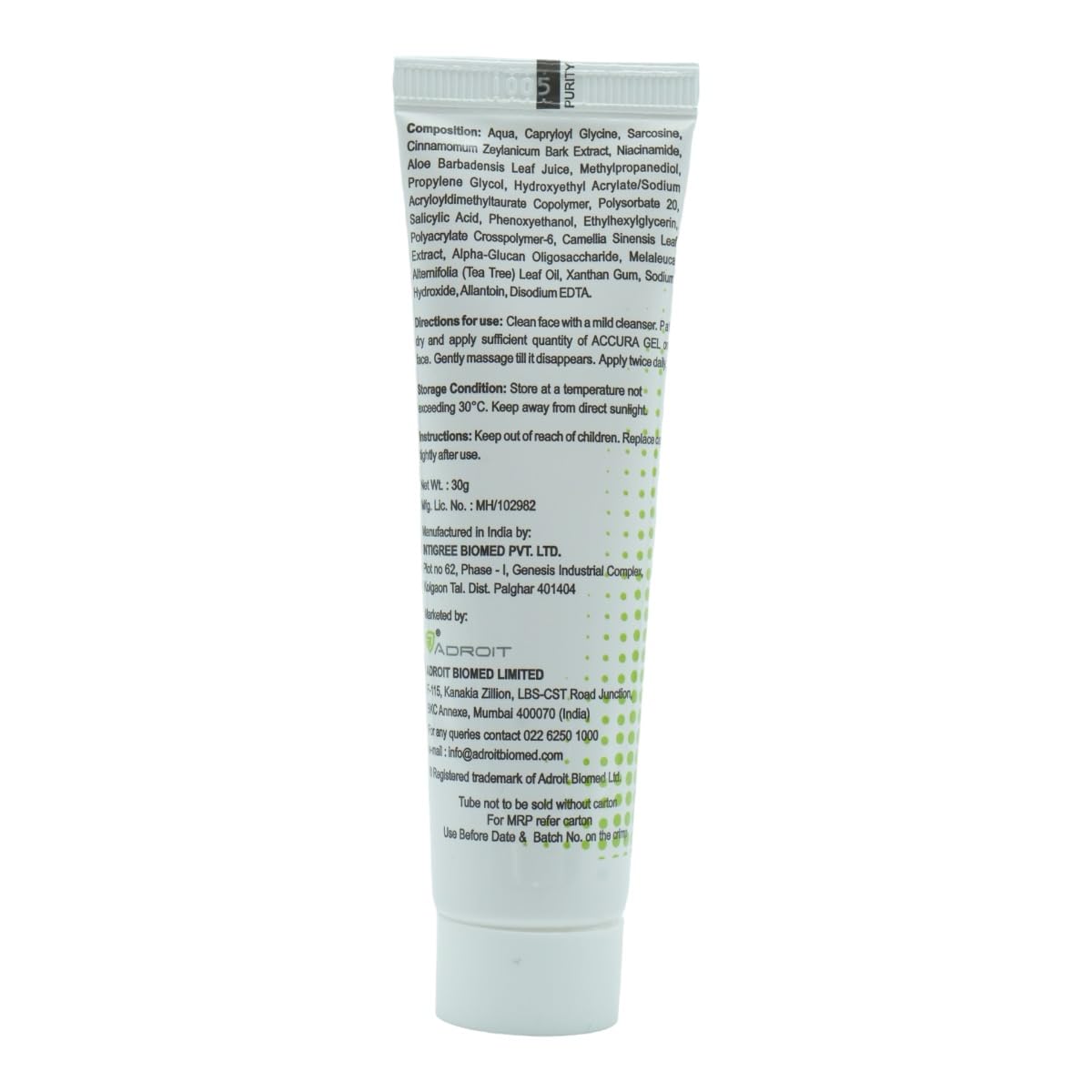 Accura Gel For Anti Acne, 30g