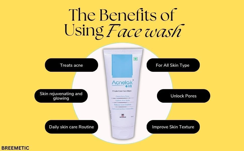 Acnelak 4 in 1 Pimple Care Face Wash, 100 ml
