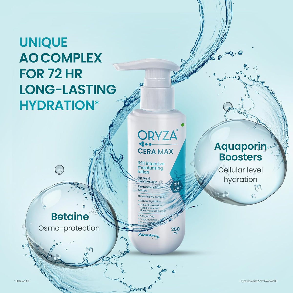 Oryza CERAMAX Intensive Moisturizing Lotion | 250 ml - Skiynse Dermatologique
