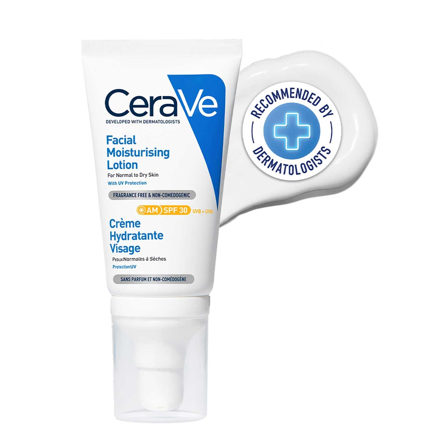 CeraVe AM Facial Moisturizing Lotion For Normal to Dry Skin (52ml) - Broad Spectrum SPF 30  Sunscreen | Non-Comedogenic, Paraben-Free And Fragrance-Free Lotion