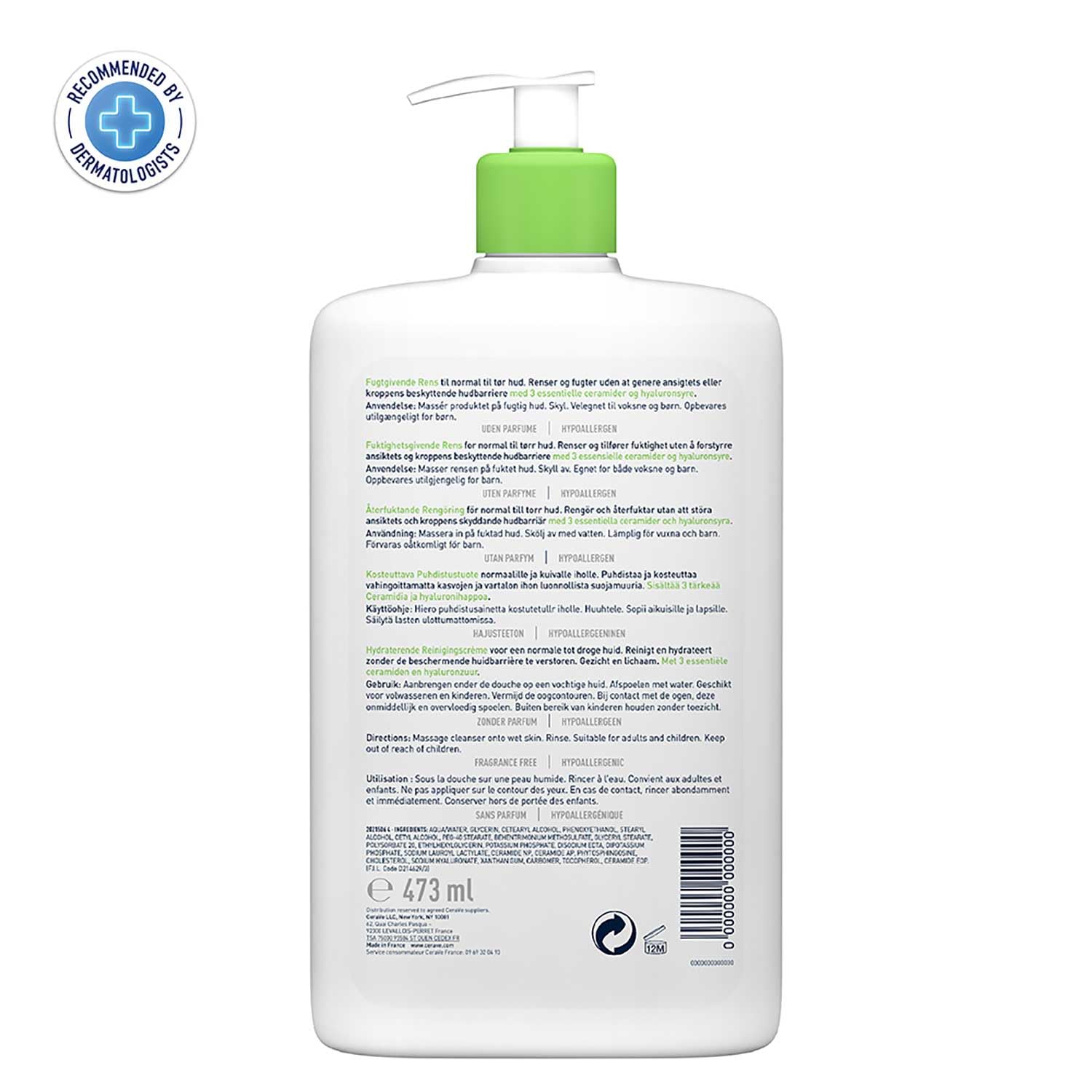 CeraVe Hydrating Cleanser For Normal To Dry Skin - Non-Foaming Face Wash with Hyaluronic Acid And Ceramides | Non-Comedogenic, Non-Irritating And Fragrance-Free Cleanser